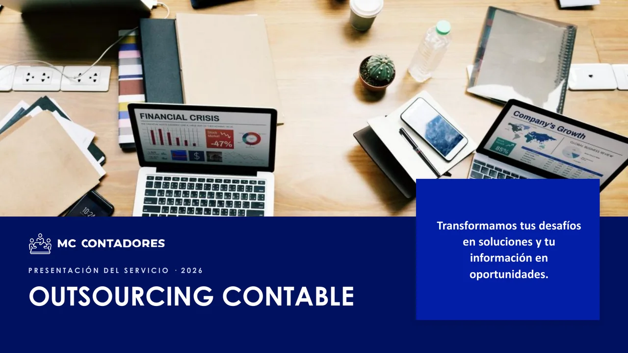 Portada del brochure Outsourcing Contable 2026 de MC Contadores
